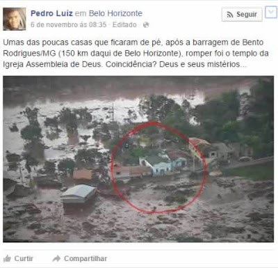 templo assembleia de deus resiste avalanche de lama mariana mg - UN TEMPLO EVANGÉLICO RESISTE INTACTO AVALANCHA DE LODO QUE DEJA A 5 DISTRITOS DEVASTADOS