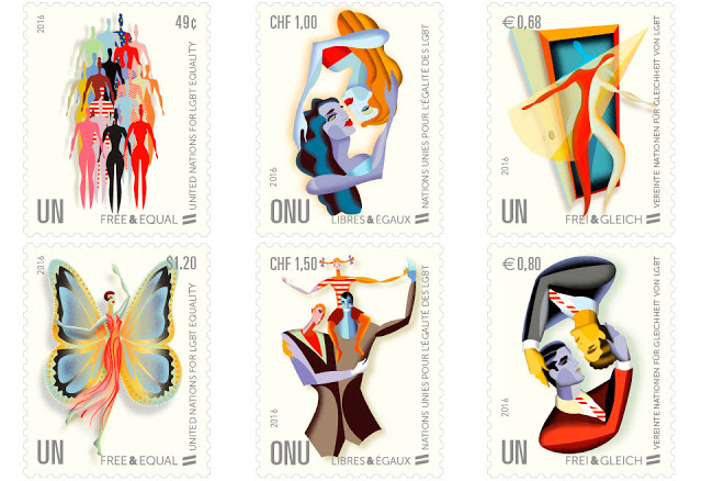 postales - LA ONU DA A CONOCER NUEVOS SELLOS POSTALES QUE PROMUEVEN EL HOMOSEXUALISMO